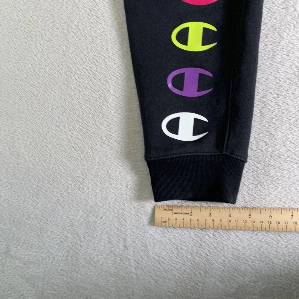 Champion Reverse Weave Sweatpants‎ Mens Medium Black Fleece Jogger C Logo Leg
